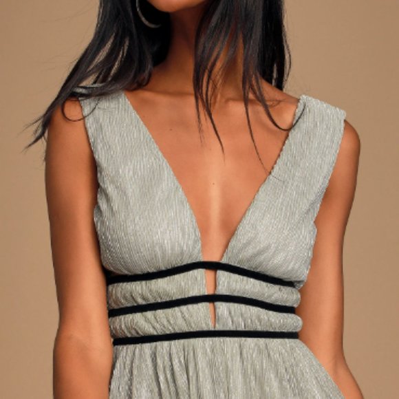 Smokeshow Silver Metallic Mini Dress - Picture 2 of 5